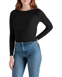Steve Madden - Rib Boat Neck Sweater - Lyst