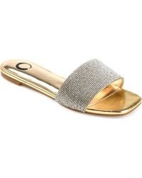 Journee Collection - Grayce Square-Toe Slide - Lyst