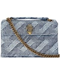 Kurt Geiger - Medium Kensington Crystal Embellished Denim Shoulder Bag - Lyst