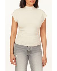 Scotch & Soda - Mock Neck Cap Sleeve Top - Lyst