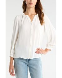 Nordstrom - V-Neck Button-Up Top - Lyst