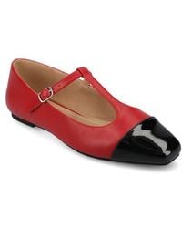 Journee Collection - Thea T-Strap Flat - Lyst