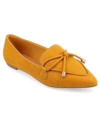 Journee Collection - Faux Suede Muriel Pointed Flats - Lyst