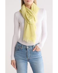 Portolano - Merino Wool Eyelash Fringe Wrap Scarf - Lyst