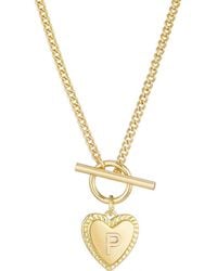 Adornia - Initial Heart Toggle Necklace - Lyst