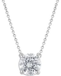 Badgley Mischka Round Cut Lab Created Diamond Necklace in Metallic | Lyst