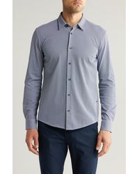 BOSS - Roan Kent Slim Fit Cotton Blend Button-up Shirt - Lyst