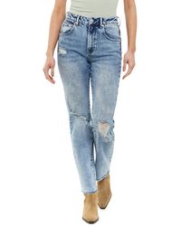 Articles of Society - Village Distressed Straight Leg Jeans - Lyst
