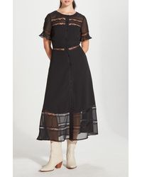 Wishlist - Lace Inset Midi Dress - Lyst