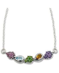Samuel B. - Sterling 18" Multistone Bar Necklace - Lyst