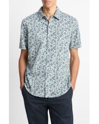 Vince - Floral Short Sleeve Button-Up Shirt - Lyst