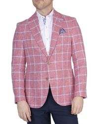 Tailorbyrd - Nantucket Red Windowpane Texture Yarn Dyed Sport Coat - Lyst