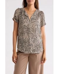 DR2 by Daniel Rainn - Daniel Rainn Pinch Sleeve Blouse - Lyst