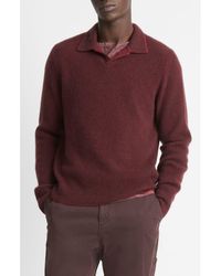 Vince - Thermal Knit Boiled Cashmere Sweater - Lyst