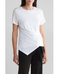 DKNY - Faux Wrap T-shirt - Lyst