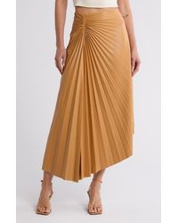 A.L.C. - Tracy Pleat Asymmetric Faux Leather Skirt - Lyst
