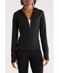 90 Degrees - Felix Lux Ribbed Solara Full Zip Hoodie - Lyst