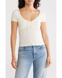 Madden Girl - Lace Trim Top - Lyst