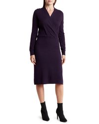 Sofiacashmere - Long Sleeve Cashmere Sweater Dress - Lyst