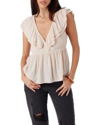 O'neill Sportswear - Deji Ruffle Peplum Top - Lyst