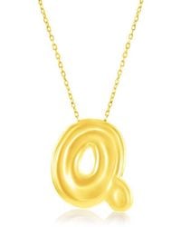 Simona - Bubble Initial Pendant Necklace - Lyst