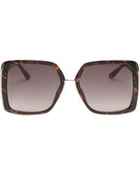 Guess - 58Mm Butterfly Square Gradient Sunglasses - Lyst