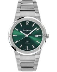 Ferragamo F-80 Classic Watch in Green for Men | Lyst
