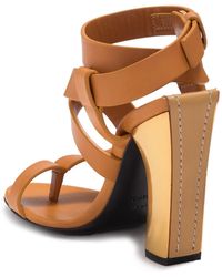 Tom Ford Ruched Ankle Tie Sandals 100 in Metallic - Lyst