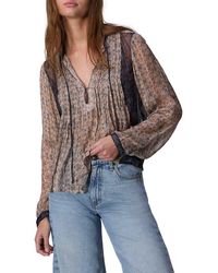 Rag & Bone - Amaris Print Metallic Top - Lyst