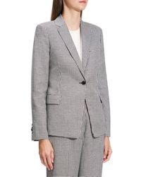 Theory - B.Mel Houndstooth Check Slim Fit Linen Blend Blazer - Lyst