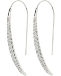 Nordstrom - Graduated Cubic Zirconia Curved Threader Earrings - Lyst