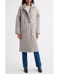 Bernardo - Diamond Quilted Long Coat - Lyst