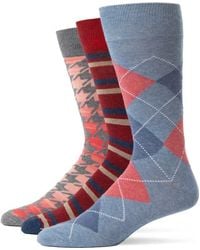 Lorenzo Uomo - Assorted 3-Pack Crew Socks - Lyst