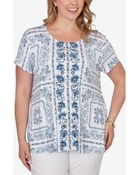 Ruby Rd. - Sublimation Floral Jersey Top - Lyst