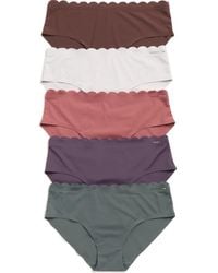 Danskin - Assorted 5-Pack Scallop Hipster Briefs - Lyst