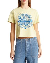 Mother - The Grab Back Crop T-shirt - Lyst