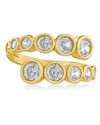 CZ by Kenneth Jay Lane - Bezel Set Cubic Zirconia Bypass Ring - Lyst