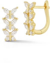 Glaze Jewelry - Butterfly Cubic Zirconia Huggie Earrings - Lyst