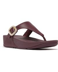 Fitflop - Lulu Crystal Buckle Platform Flip Flop - Lyst