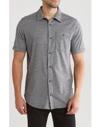 Buffalo David Bitton - Elvison Short Sleeve Jersey Button-up Shirt - Lyst
