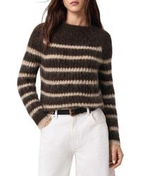 AllSaints - Riga Stripe Crewneck Sweater - Lyst