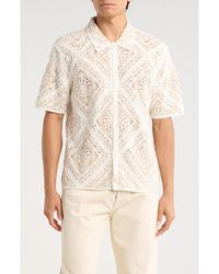 Truth - Crochet Button-Up Shirt - Lyst