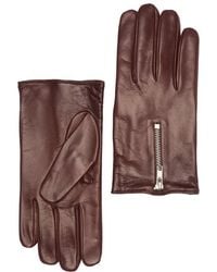 Portolano - Faux Leather Cashmere Lined Gloves - Lyst
