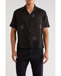 T.R. Premium - Boxy Fit Sun Embroidered Camp Shirt - Lyst