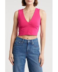Love By Design - Jade Deep V-Neck Crop Top - Lyst