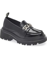 G.H. Bass & Co. - Chain Lug Sole Platform Loafer - Lyst