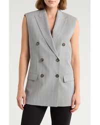 BOSS - Jettaway Sleeveless Double Breasted Wool Jacket - Lyst