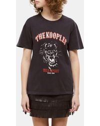 The Kooples - Logo Cotton Jersey T-shirt - Lyst