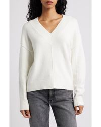 Madewell - Calina Deep V-Neck Sweater - Lyst