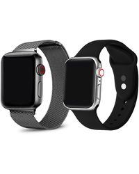 The Posh Tech - Assorted 2-pack Silicone & Stainless Steel Apple Watch® Watchbands - Lyst